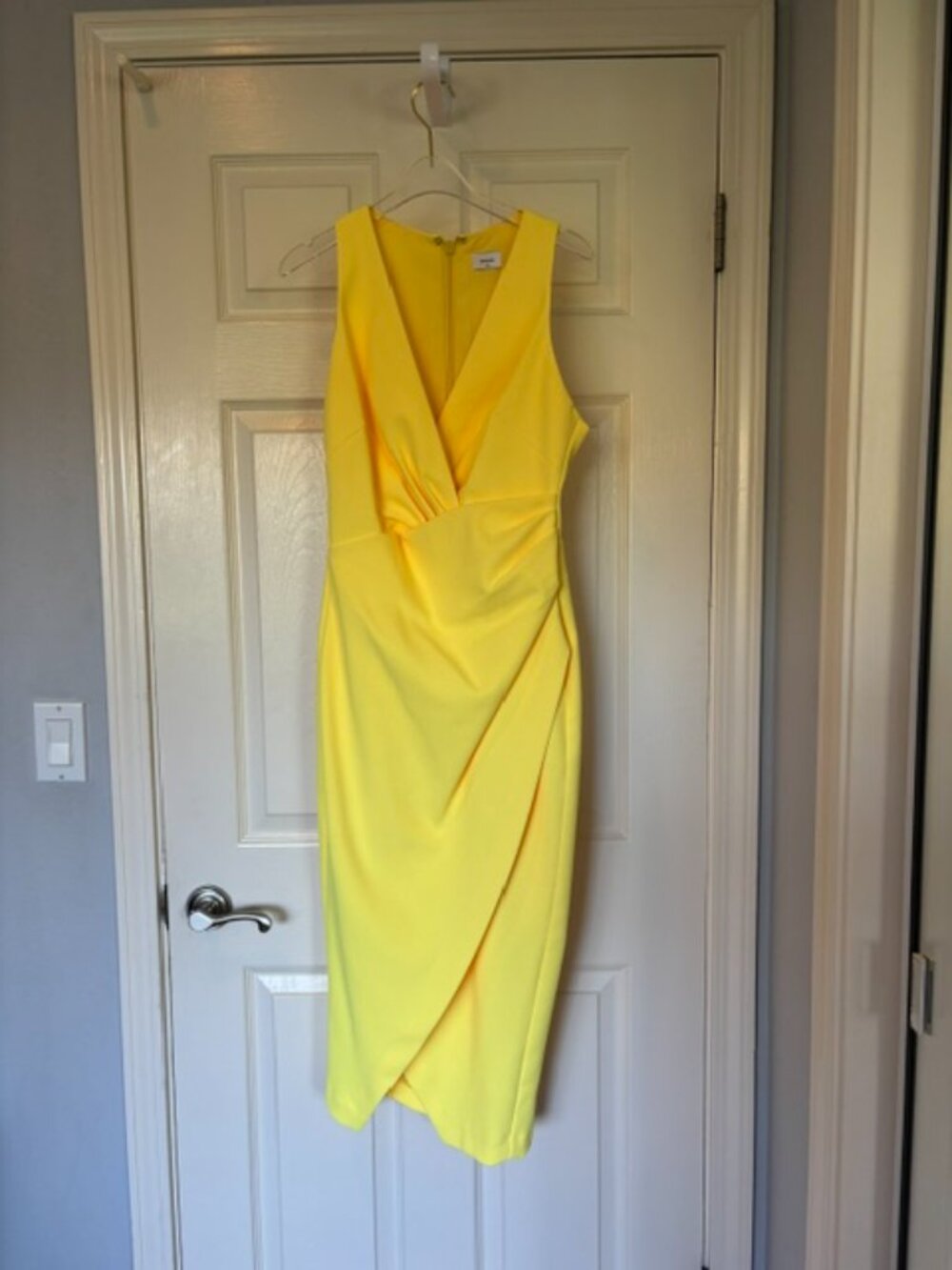 Sheike Australia Yellow Twist Front Midi Dress Size 10